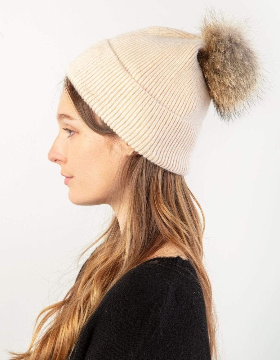 Accessories Look By M Hats | Basic Ribbed Pompom Hat