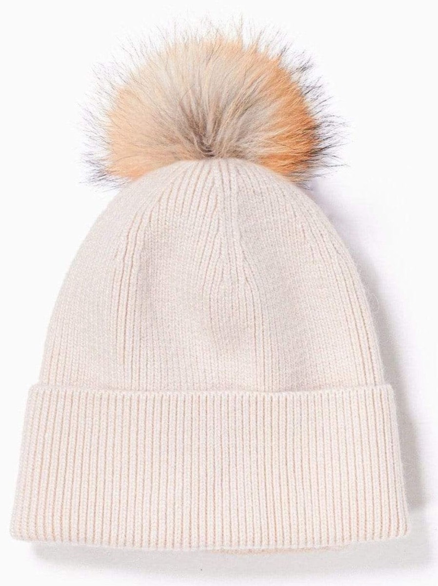 Accessories Look By M Hats | Basic Ribbed Pompom Hat