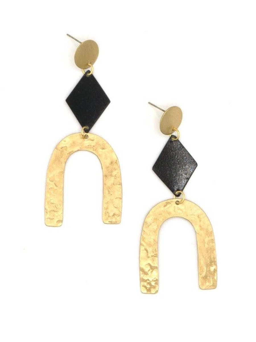 Accessories Fair Anita Earrings | Slate + Gold Arch Earrings Multi