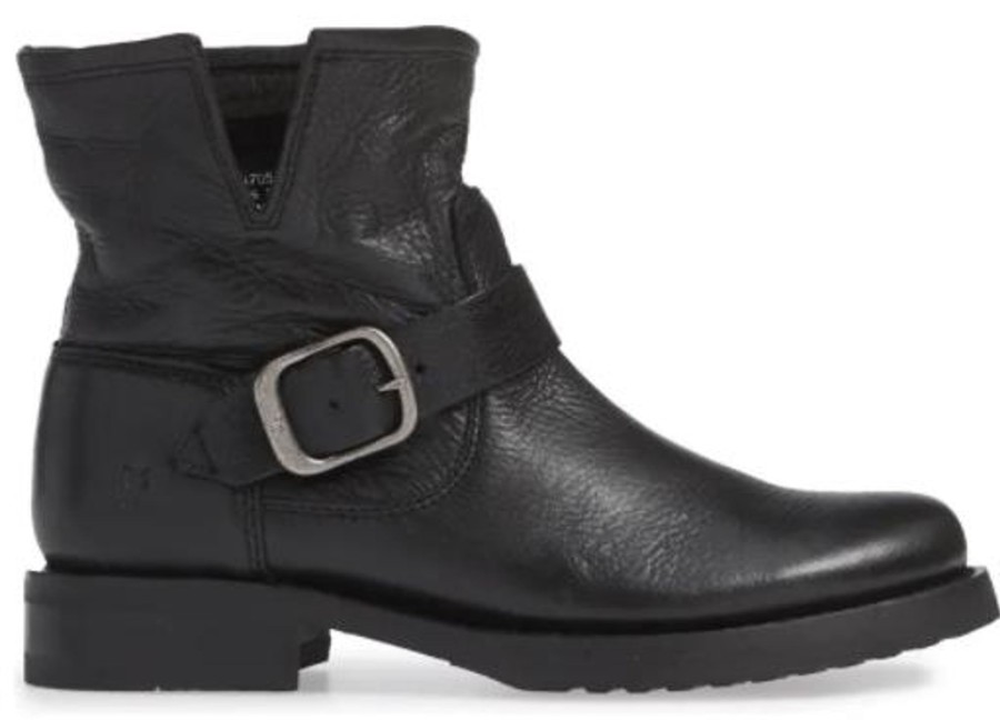 Shoes Frye Casual Booties | Frye: Sacha Moto Shootie White | Shoe-Inn Black