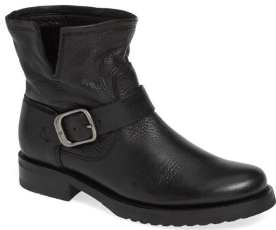 Shoes Frye Casual Booties | Frye: Sacha Moto Shootie White | Shoe-Inn Black