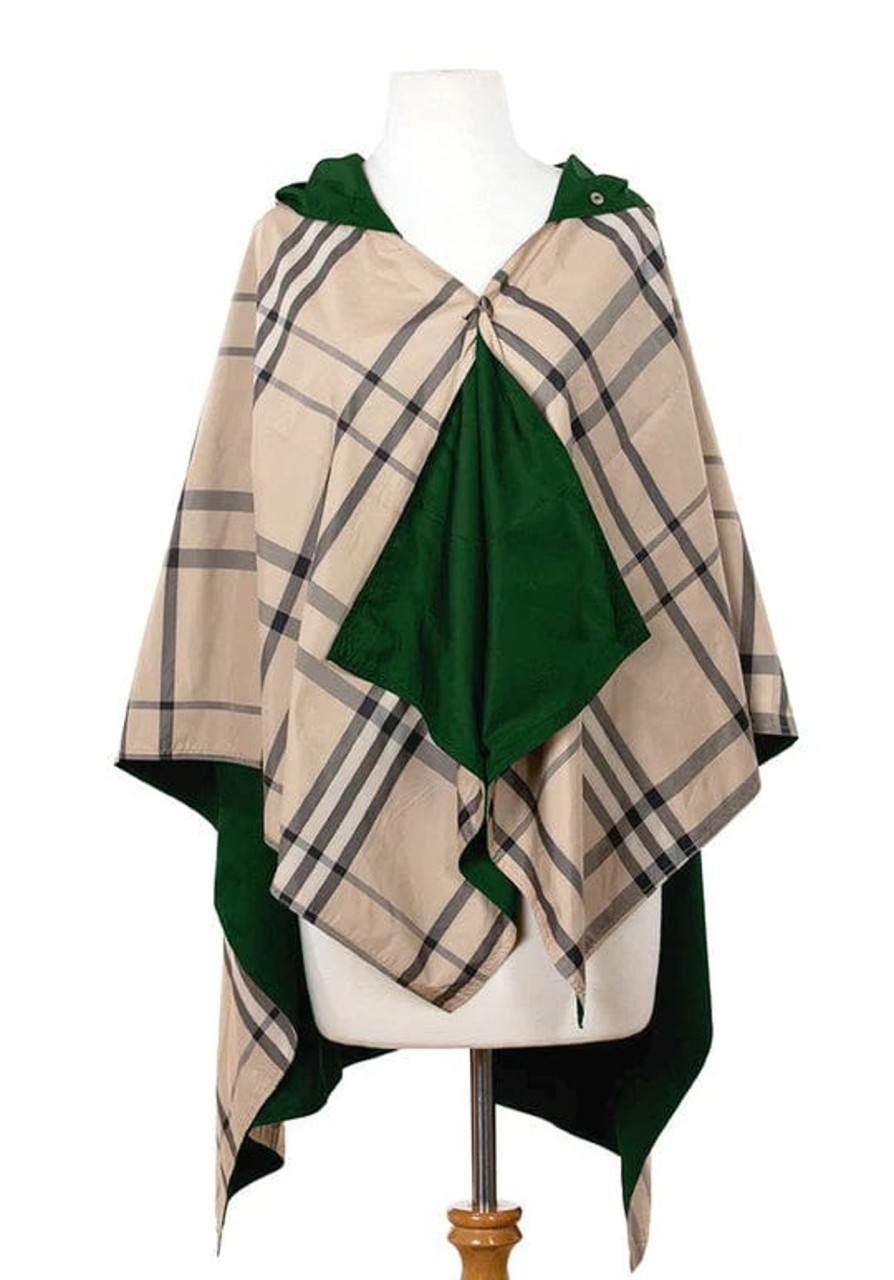 Accessories Rain Raps Outerwear | Sporty Wrap Green Plaid