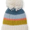 Accessories Look By M Hats | Knitted Quad Tone Pompom Hat