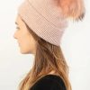 Accessories Look By M Hats | Basic Ribbed Pompom Hat