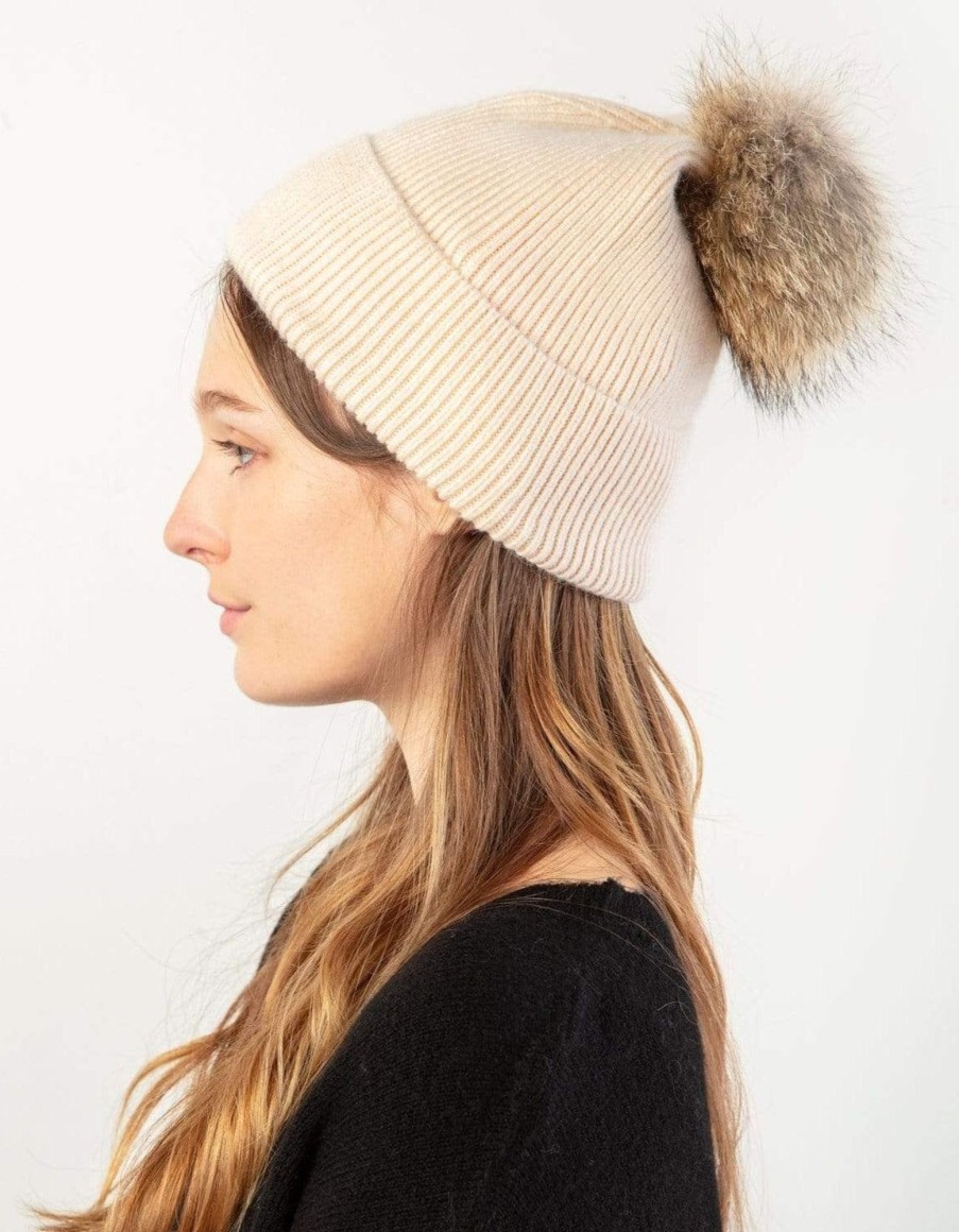 Accessories Look By M Hats | Basic Ribbed Pompom Hat