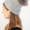 Accessories Look By M Hats | Basic Ribbed Pompom Hat