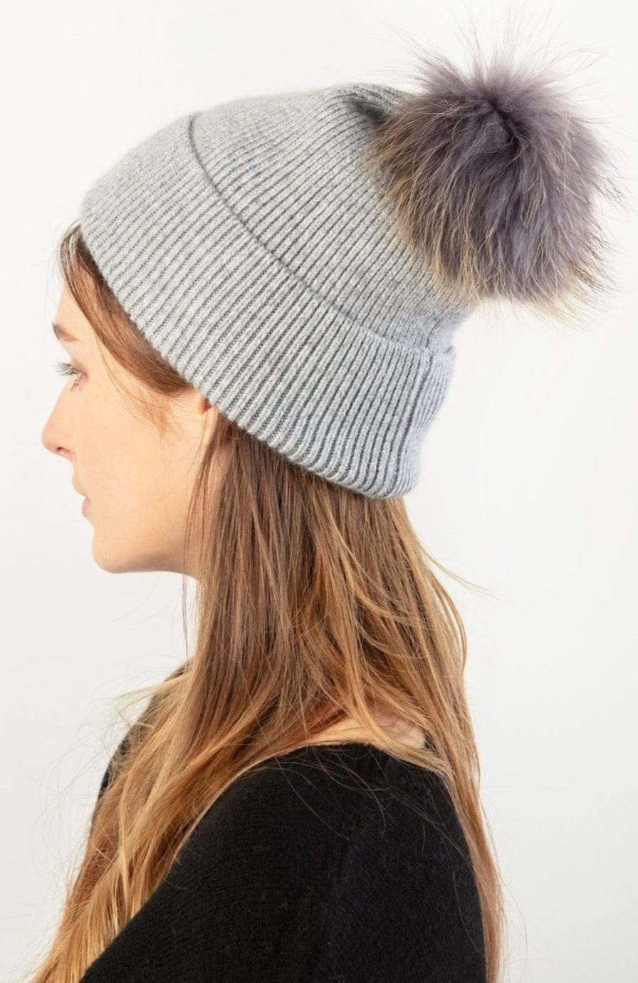 Accessories Look By M Hats | Basic Ribbed Pompom Hat