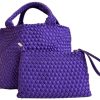 Accessories Ahdorned Totes | Lily Woven Neoprene Tote Bag