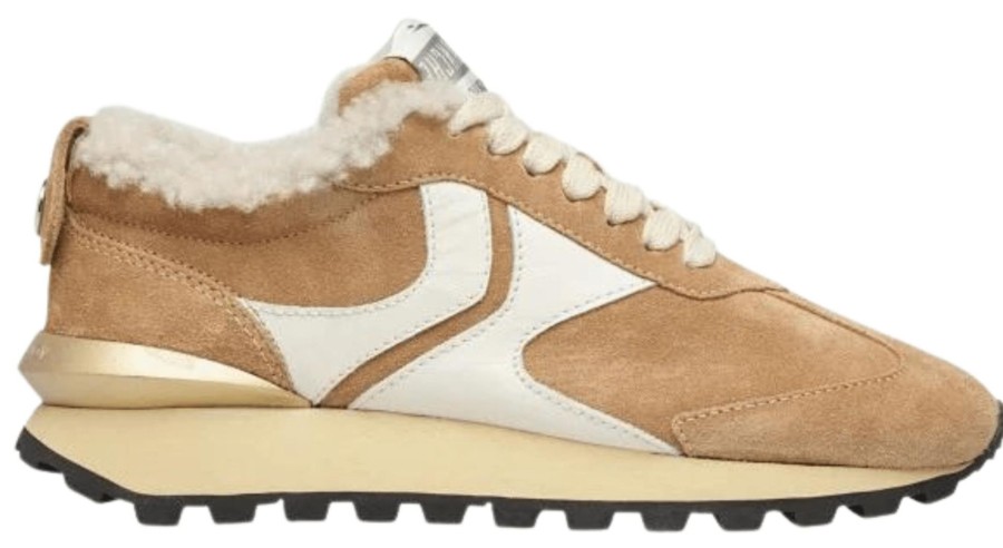 Shoes Voile Blanche Fashion Sneakers | Qwark Fur Tobacco