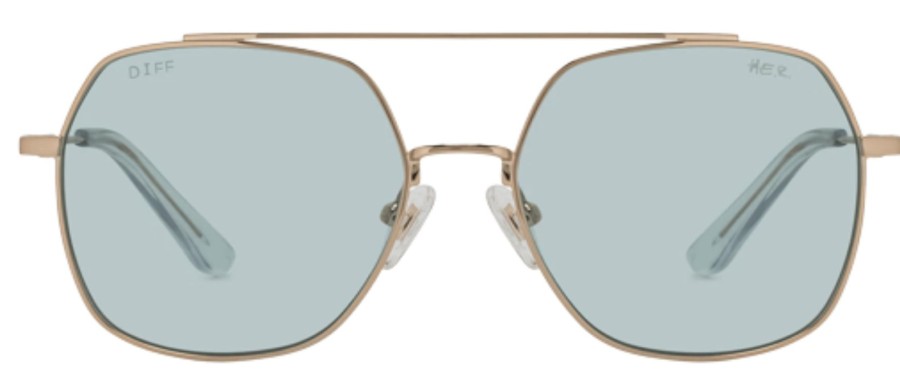 Accessories Diff Eyewear Sunglasses | H.E.R Paradise Gold/Mint