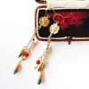 Accessories Nest Pretty Things Earrings | Long Flower Charm Earrings Multi