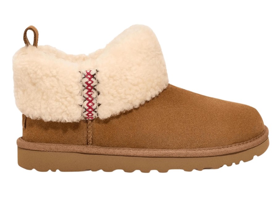 Shoes Ugg Casual Booties | Women'S Ultra Mini Braid Chestnut