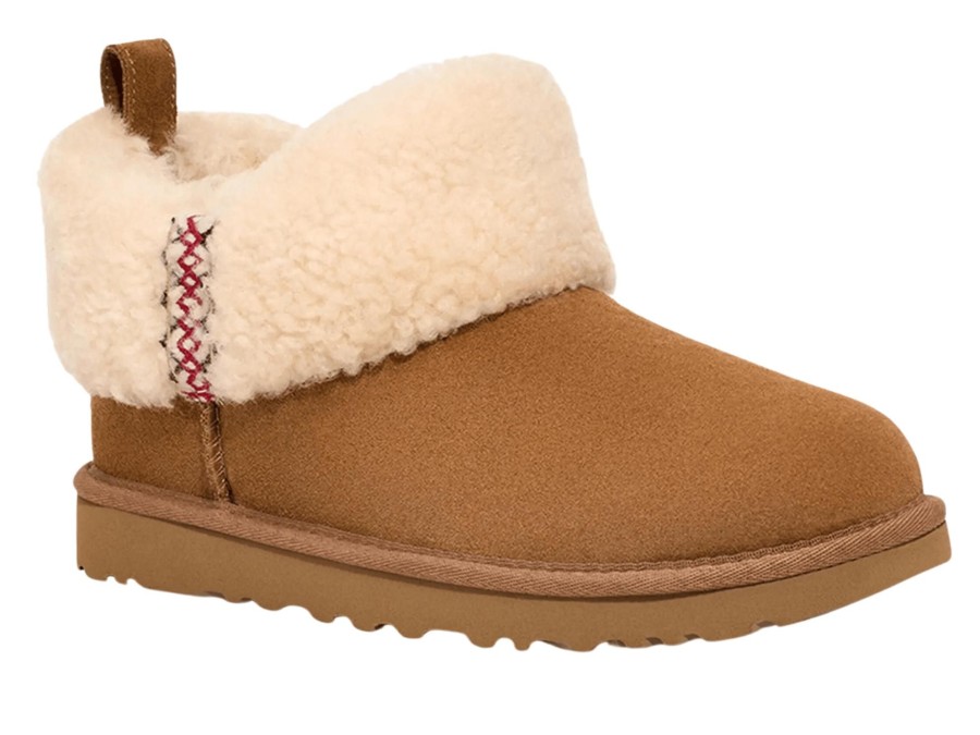 Shoes Ugg Casual Booties | Women'S Ultra Mini Braid Chestnut