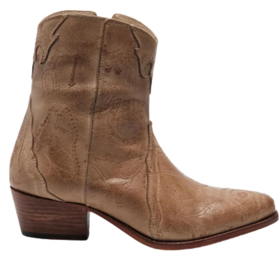 Shoes Free People Heeled Booties | New Frontier Doodle Boot Tan