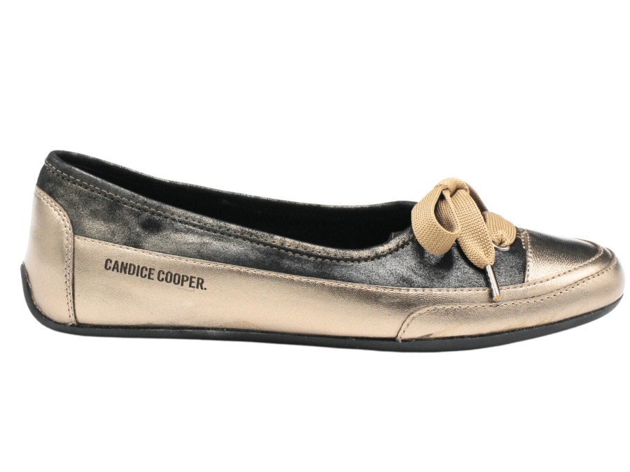 Shoes Candice Cooper Flats | Candy Bow Bronze Gold