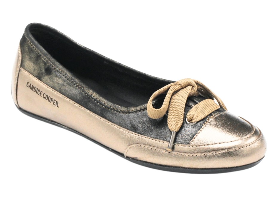 Shoes Candice Cooper Flats | Candy Bow Bronze Gold