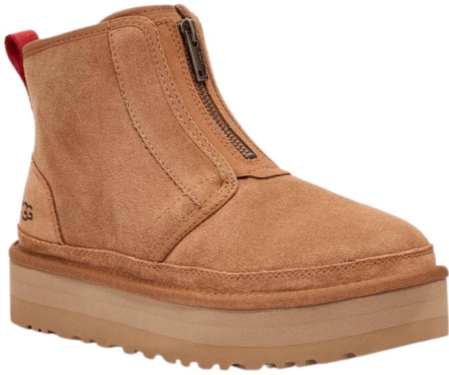 Shoes Ugg Slippers | Women'S Neumel Platform Zip Chestnut