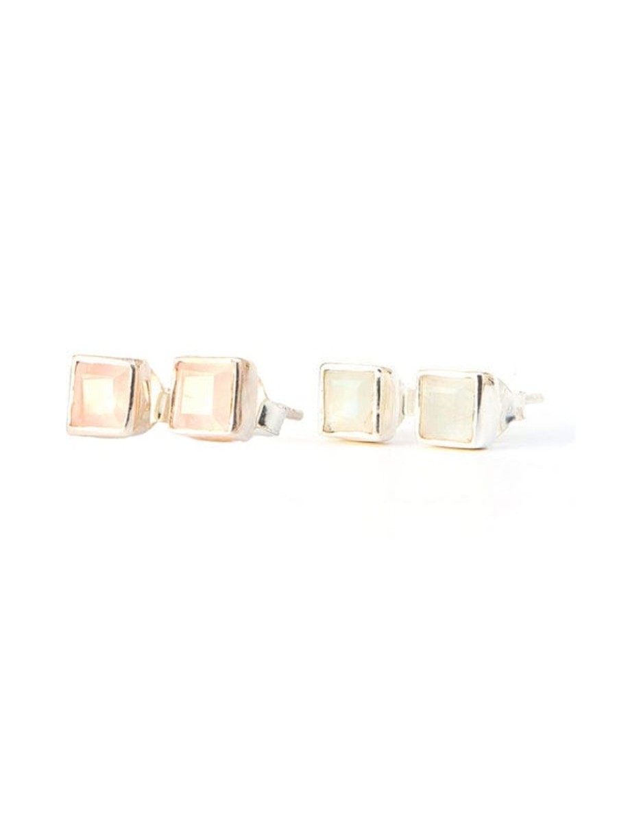 Accessories Fair Anita Earrings | Crystal Waters Studs Moonstone