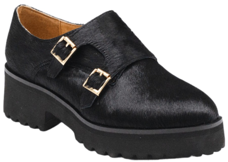 Shoes All Black Loafers , Oxfords, Mary Janes | Lugg Monk Black