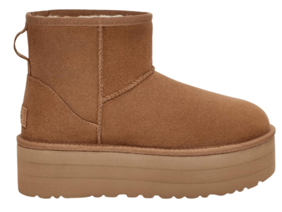 Shoes Ugg Flat Booties | Women'S Classic Mini Platform Chestnut