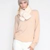 Accessories Look By M Scarves | Two-Tone Gradient Keyhole Scarf Ivory