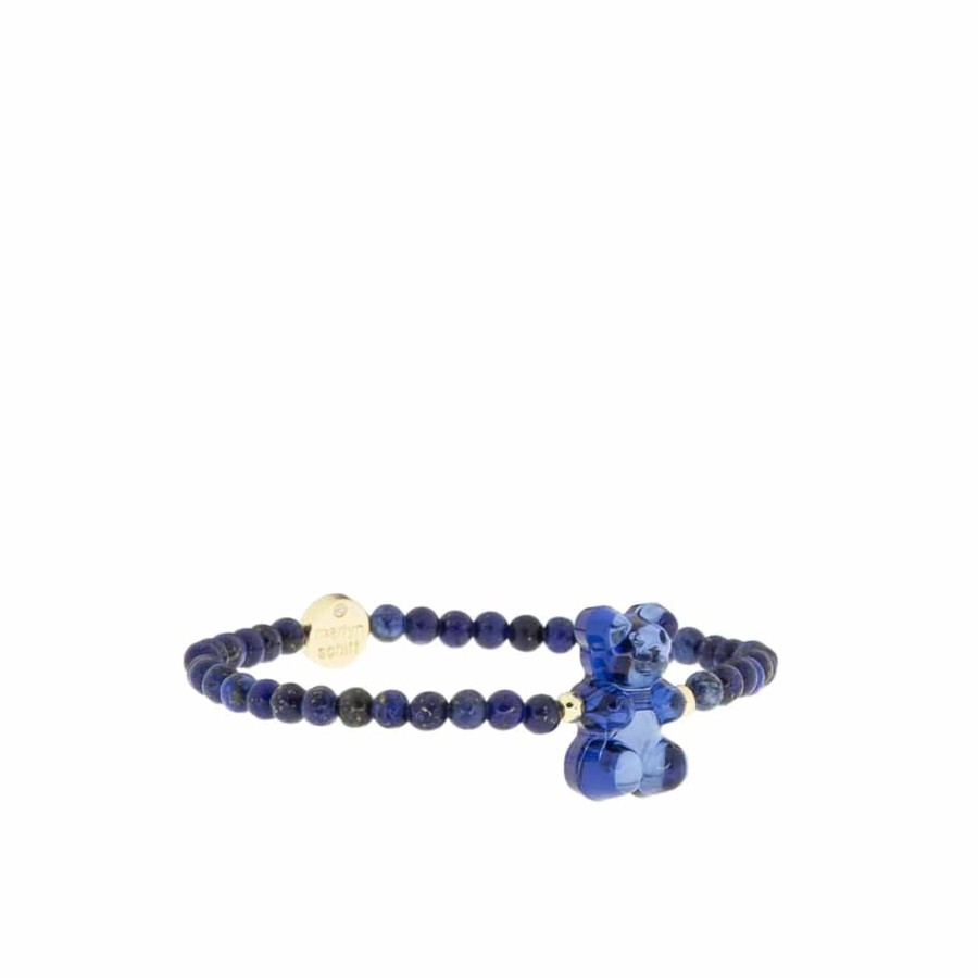 Accessories Marlyn Schiff Bracelets | Gummy Bear Stretch Bracelet Gold/Lapis