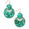 Accessories Fair Anita Earrings | Cloudy Waters Painted Earrings Turquoise