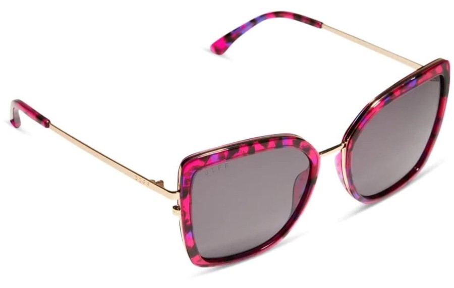 Accessories Diff Eyewear Sunglasses | Clarisse Pink Rush Tortoise Grey