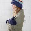 Accessories Look By M Hats | Knitted Quad Tone Pompom Hat