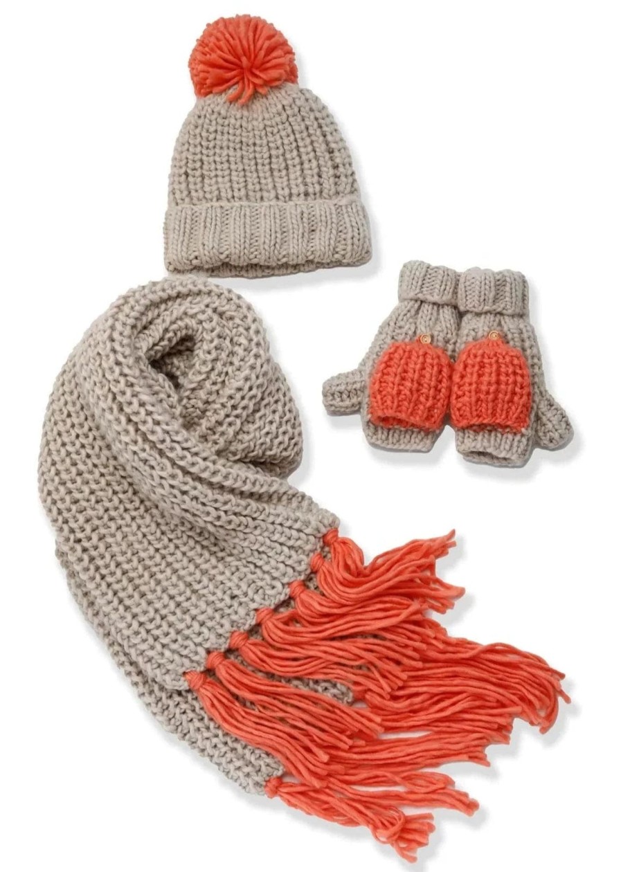 Accessories Look By M Gloves | Hand Knitted Cotton Candy Flip Mittens