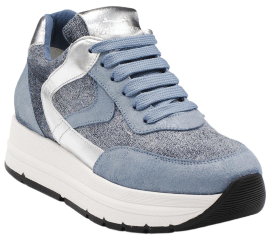 Shoes Voile Blanche Fashion Sneakers | Maran Flash Goat Blue Silver