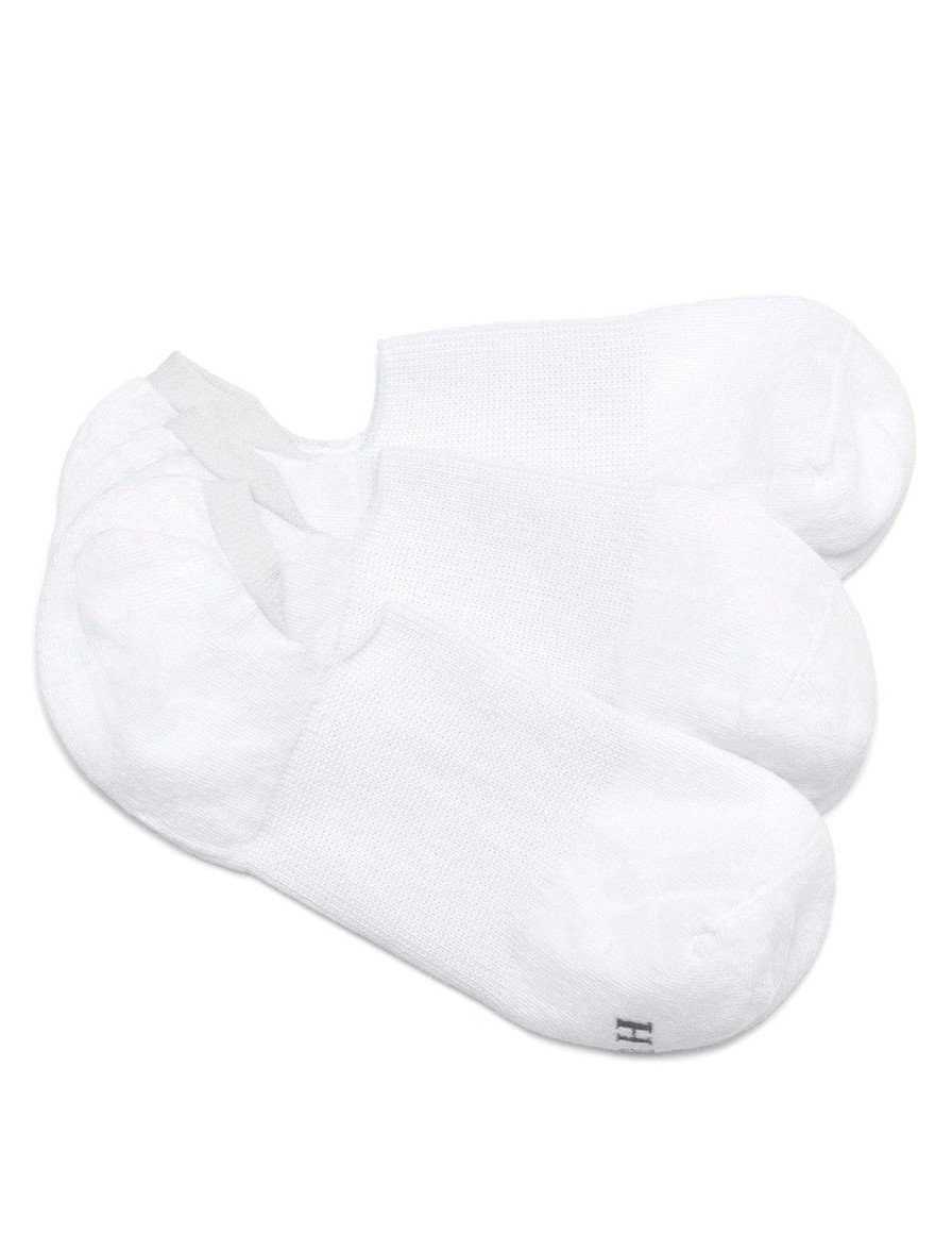 Accessories Hue Socks | Cotton No Show Arch Hug Sock 3 Pair Pack White