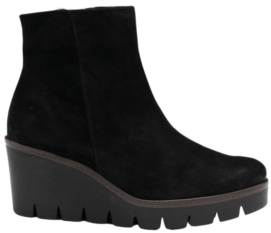 Shoes Gabor Heeled Booties | Wedge Black