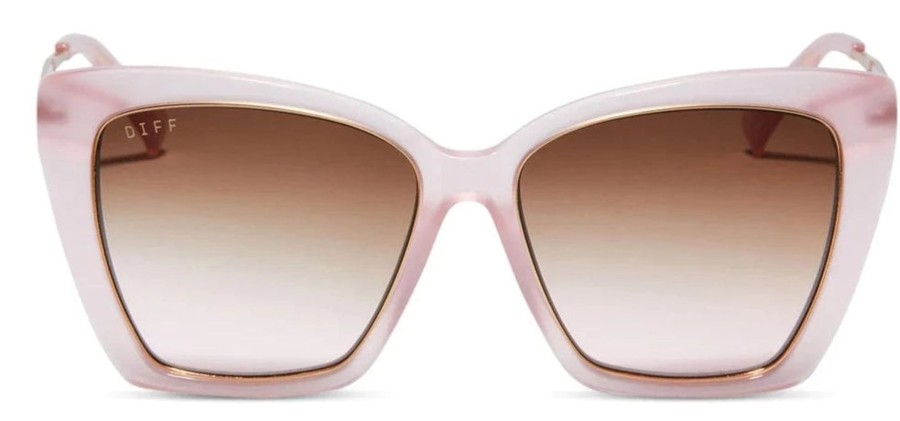 Accessories Diff Eyewear Sunglasses | Becky Iv Rose Tea Pink Taupe