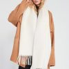 Accessories Look By M Scarves | Solid Fringe Hem Grunge Scarf