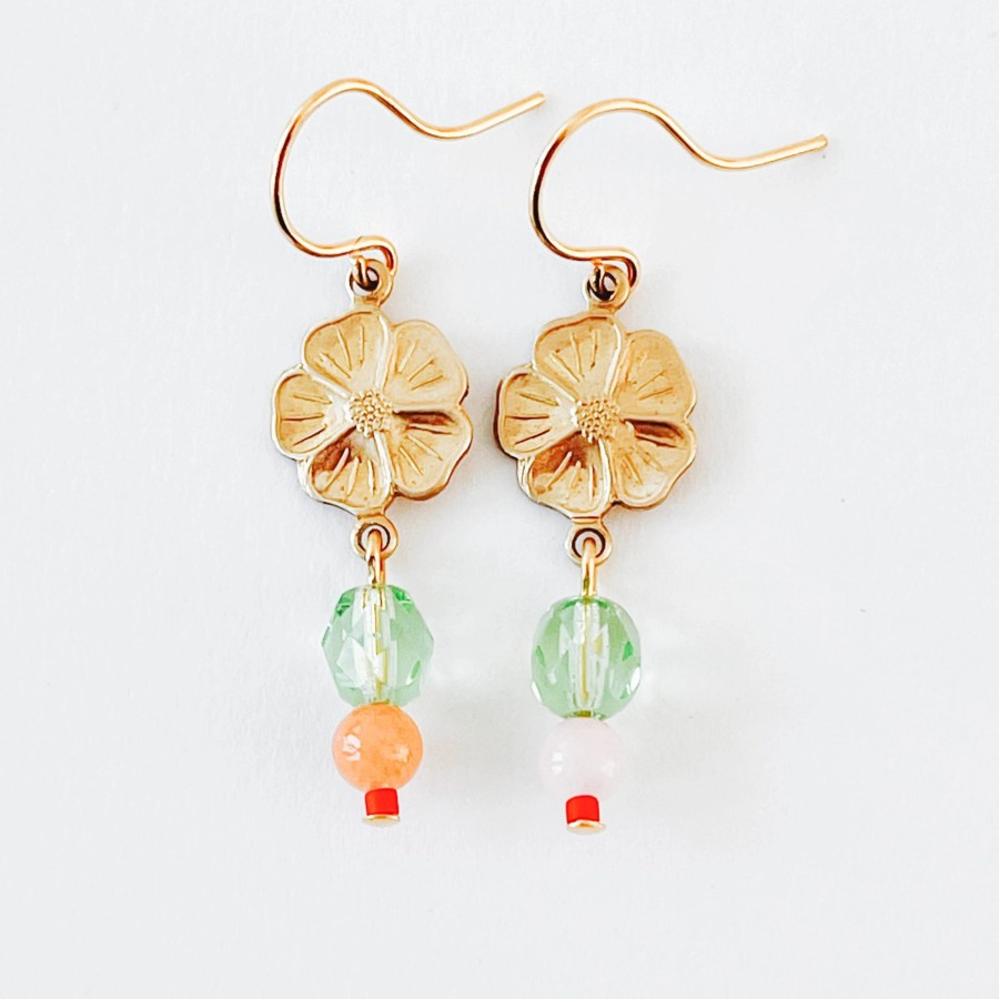 Accessories Nest Pretty Things Earrings | Small Flower And Bead Earrings Multi